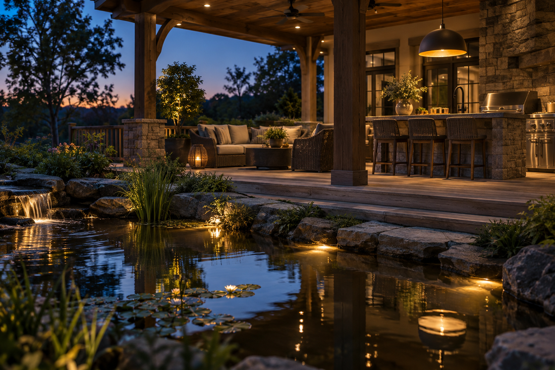 How to Light Your Backyard Pond and Keep Its Peaceful Feel