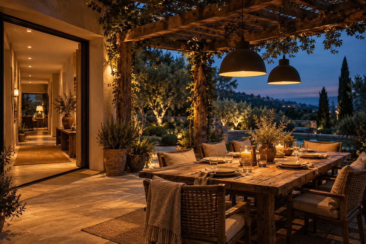 How to Light Your Pergola Table for Dinner Without Glare