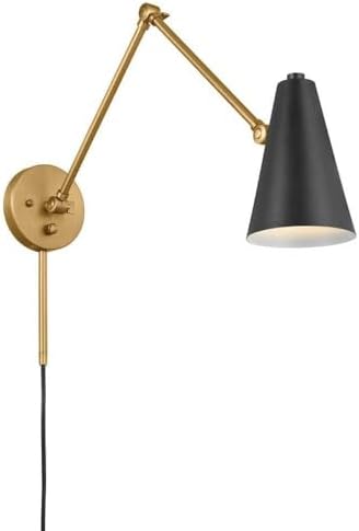 Kichler, Sylvia 1 Light Wall Sconce in Black and Natural Brass, 52486NBRB