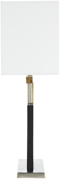 Modern Table Lamp - Geometric Design - Black & White Shade - 27" Tall