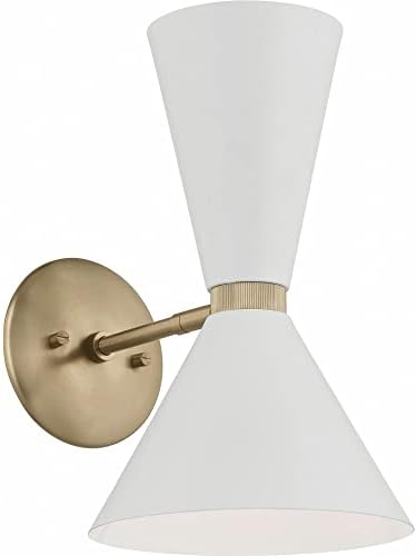 Kichler Phix 13.5 Inch 2 Light Wall Sconce in Champagne Bronze with White