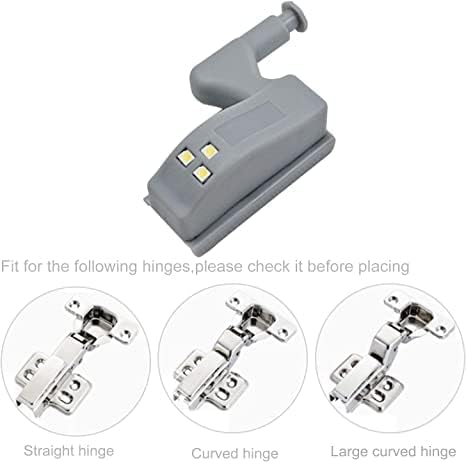 12 Pack Hinge LED Sensor Light -Smart Touch Induction Cabinet Light for Kitchen Cabinet Cupboard Closet Night Lights, Living Room/Bedroom/Wardrobe Night Lights