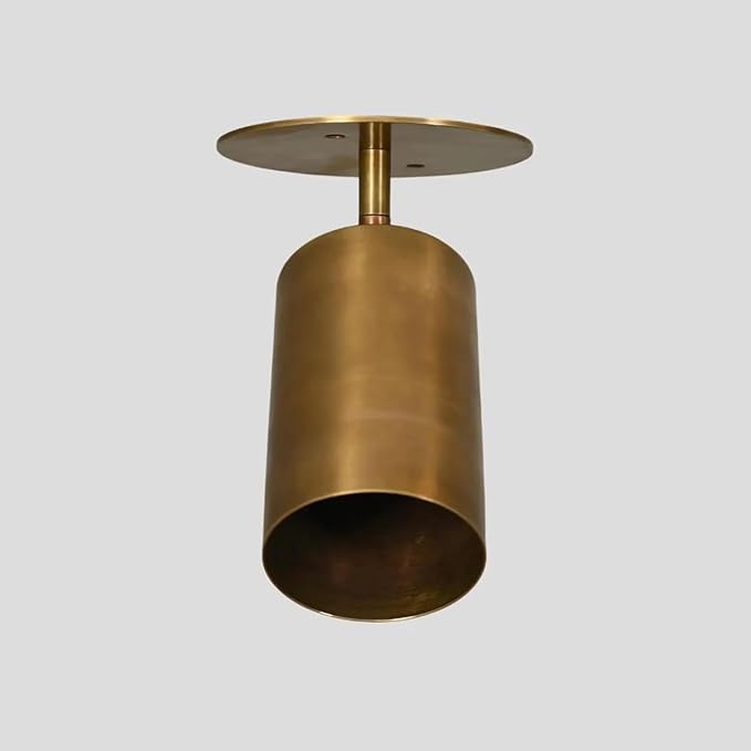 Handmade Brass Ceiling Wall Sconce – Modern Rotatable Antique Finish LED Light Fixture for Indoor Accent & Track Lighting – Vintage Minimalist Ceiling Mount Light for Home, Office (Polished Chrome)