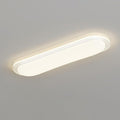 Modern LED Flush Mount Ceiling Light, White Oblong Acrylic Iron Fixture, Dimmable Tri-Color Panel Light for Hallway Entryway Corridor Bedroom Kitchen Lighting