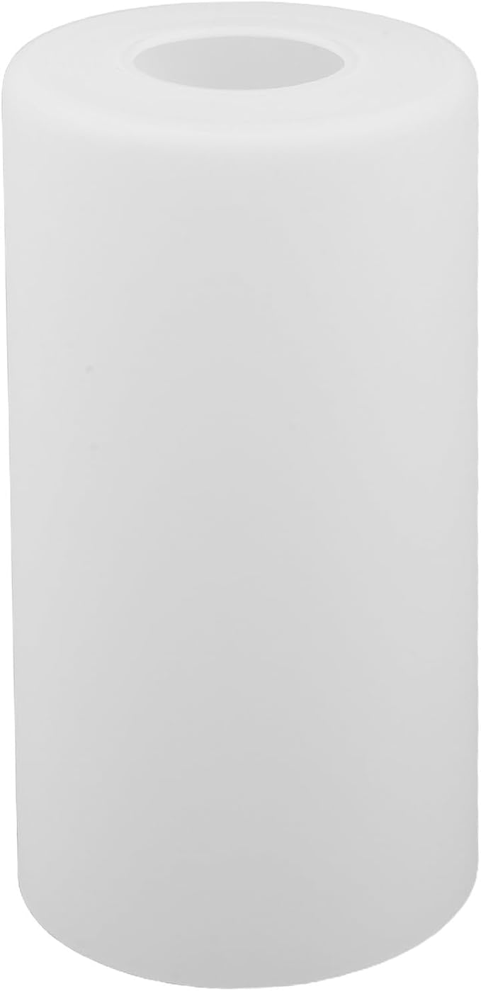 PRETYZOOM Cylinder Glass Lamp Shade Replacement for E27 Socket Table and Floor Lamps Frosted White Glass Light Shade Cover for Bedroom and Home Sized 7.87X7.87X3.94 Inches