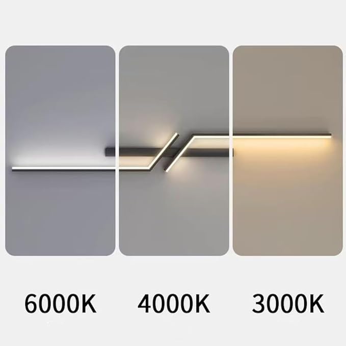 Modern Linear Wall Sconce, Minimalist Black LED Wall Light, Geometric Contemporary Wall Decor Wall Light for Living Room, Bedroom Background, Hallway Accent Lighting