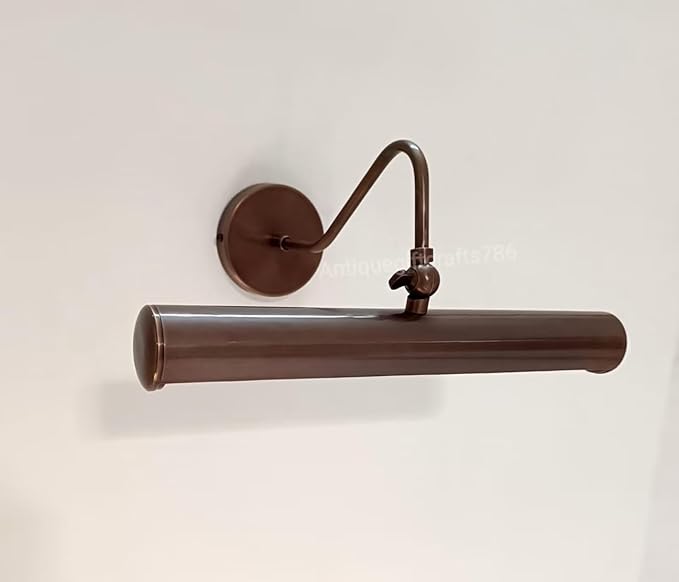 Adjustable Brass Picture Light - Modern Wall-Mounted Art Light Fixture - brass Gallery Light for Paintings, Artwork, Mirrors Display Walls - Hardwired Picture Light Lamp (Polished Chrome, 10 inches)