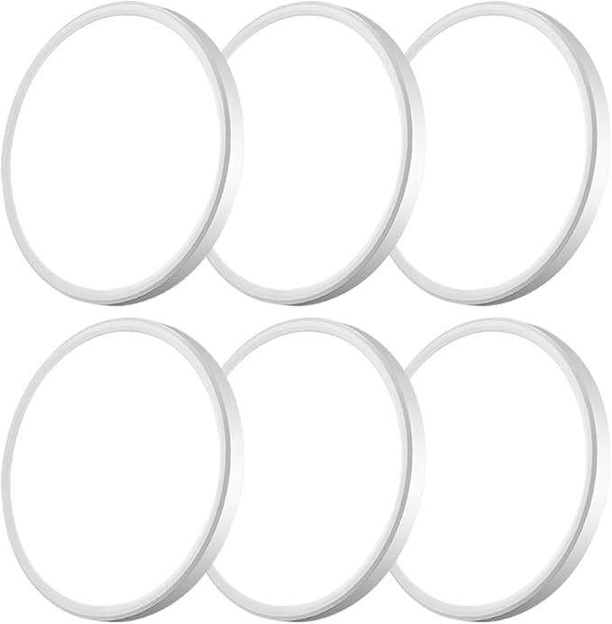 6-Pack LED Flush Mount Ceiling Light, Slim 3CCT Selectable 3000K-5000K, Triac Dimmable, Easy J-Box Installation, White Finish, Ideal for Bedroom, Kitchen,Hallway. (7 inch)