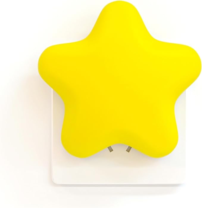 Colorful Life Remote Control Star Night Light for Bedroom Decor – Soft Warm/White Glow Plug-in LED Night Lamp for Baby, Kids, Nursery, Gift.(with Remote Control)