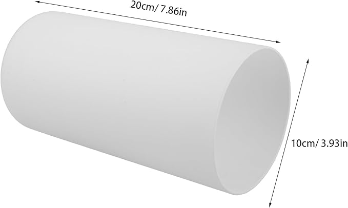 PRETYZOOM Cylinder Glass Lamp Shade Replacement for E27 Socket Table and Floor Lamps Frosted White Glass Light Shade Cover for Bedroom and Home Sized 7.87X7.87X3.94 Inches