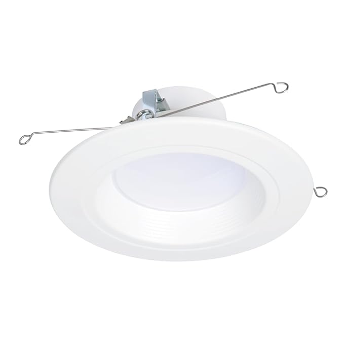 HALO 5/6 inch LED Recessed Light Retrofit Selectable CCT 2700K-5000K Dimmable Dim to Warm 900/1200 Lumens Wet Location Indoor Outdoor Ceiling Downlight RL56LS9FSD2W1EWH