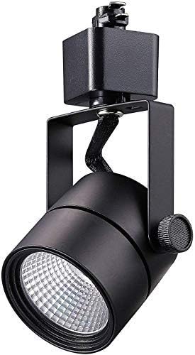 CLOUDY BAY 8W Dimmable LED Track Light Head,4000K Cool White CRI90+ True Color Rendering Adjustable Tilt Angle Track Lighting Fixture,40° Angle for Accent Retail,Black Finish,Halo Type- Pack of 6