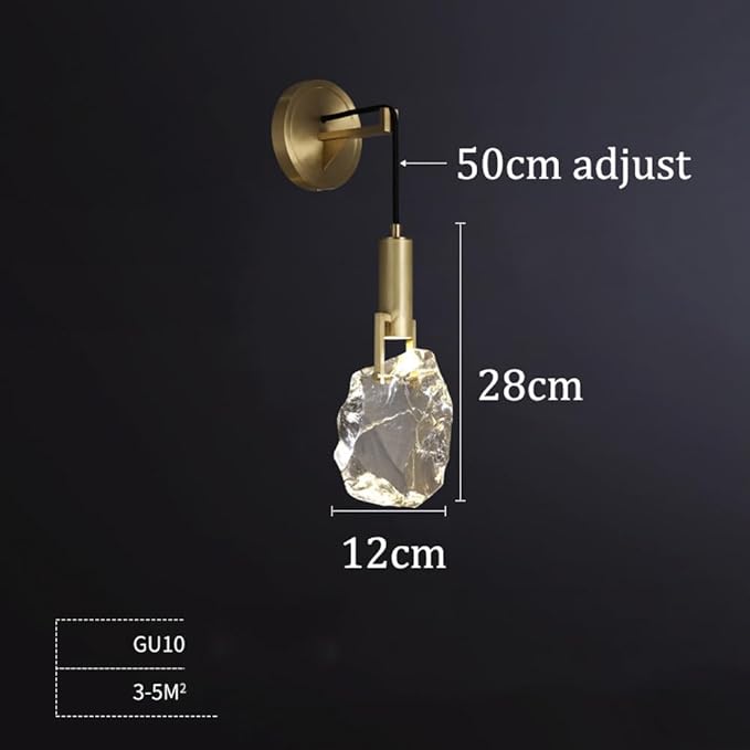 Renter Friendly Modern Crystal Wall Light Fixtures Indoor Luxury Sconce d Black LED Lamp Vintage Mid Century Hanging Lighting Fixture for Bedroom Bedside Living Room Bathroom Hotels Farmh
