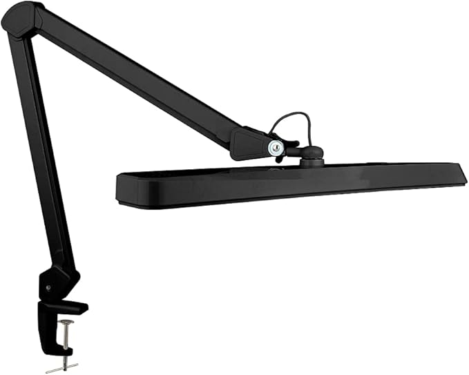 Neatfi (New Model) XL 2,500 Lumens LED Task Lamp with Clamp, 5 Light Modes, 3000-6000K Correlated Color Temperature, 30W, Dimmable, 324 Pcs SMD LED, Desk Light for Home, Office (CCT, Black)