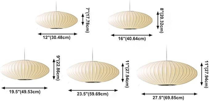 LITFAD Minimalist Indoor Pendant Light, Modern Cloth Art Lantern 1-Light Pendant Lighting Creative Ceiling Hanging Light for Living Room Dining Room Restaurant Cafe - 110V-120V White 27.5"