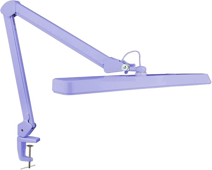 Neatfi XL 2,500 Lumens LED Task Lamp, 22 Inches Wide, 30W, 162 Pcs SMD LED, Eye-Caring, Desk Light with Clamp for Home, Office, and Study Room (Non-CCT, Lavender)