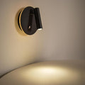 Aisilan Modern Dimmable LED Wall Sconce, 6W Adjustable Angle Bedside Wall Lamp with Touch Switch, Hardwired Indoor Wall Light for Bedroom, Living Room & Hallway