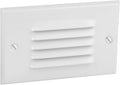 Diodesy- Step Cover Horizontal Louvered Face Plate Surface Mount Wallplate White Finish Indoor/Outdoor Use for Decks Pathway Yard Stairs Fences Walkways and Balcony Areas (Cover Plate Only)