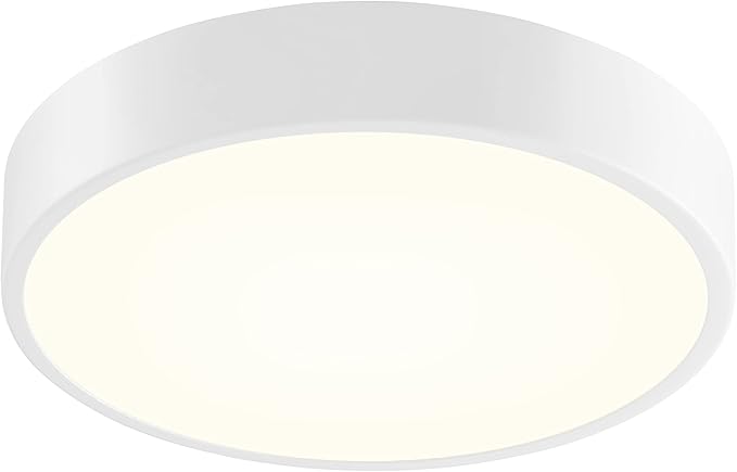 Sonneman Modern Lighting 2746.98 Pi Round LED Dimmable Surface Mount Ceiling Light Fixture for Kitchen, Office, Hallway or Closet - 3000K - 12" - Textured White