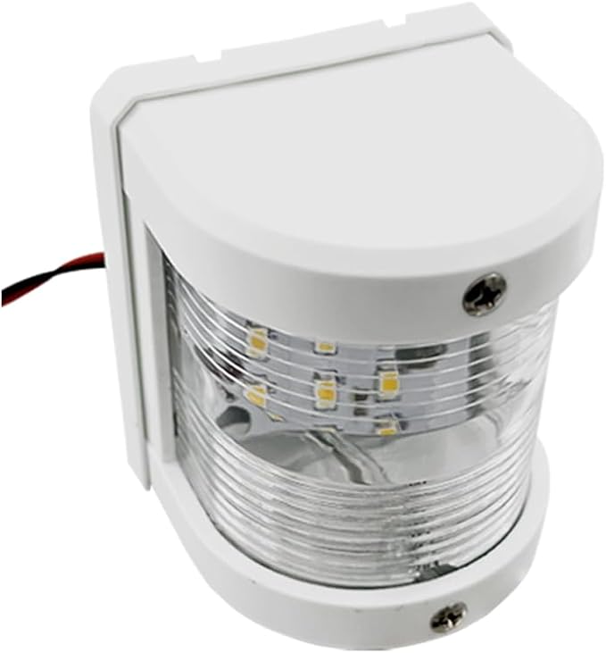 ISURE MARINE White Stern LED Navigation Light ABS Anchor Signal Mast Light 225° IP66 Waterproof 1 Nautical Miles