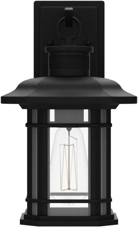 Outdoor Light Fixture With Motion Sensor, Dusk To Dawn Modern Exterior Porch Lights Wall Mount, Anti-rust 100% Aluminum Outdoor Wall Lantern, Black Farmhouse outdoor wall light For Garage Backyard