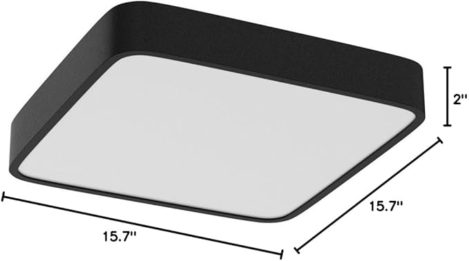 Ganeed 36W LED Ceiling Light,15.7 inch Square led Ceiling Light,Cool White Flush Mount Ceiling Fixture,Energy Saving Ceiling Lamp for Dining Room Kitchen Hallway Stairways