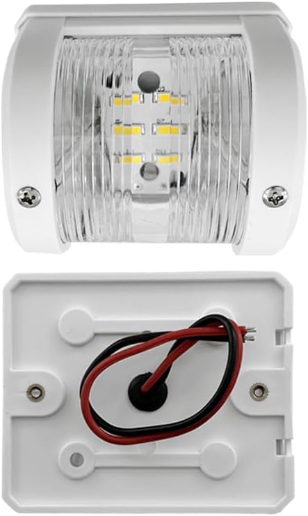 ISURE MARINE White Stern LED Navigation Light ABS Anchor Signal Mast Light 225° IP66 Waterproof 1 Nautical Miles