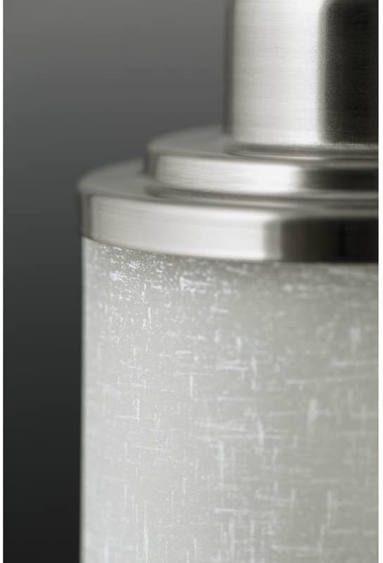 4 Pack White Linen Frosted Glass Lamp Shade Covers, 5.9in Height, 3.9in Diameter, 1.65in Fitter, Cylinder Light Fixture Lampshade, Glass Shade Replacement Globe for Chandelier Wall Sconce