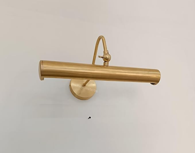 Adjustable Brass Picture Light - Modern Wall-Mounted Art Light Fixture - brass Gallery Light for Paintings, Artwork, Mirrors Display Walls - Hardwired Picture Light Lamp (Polished Chrome, 10 inches)