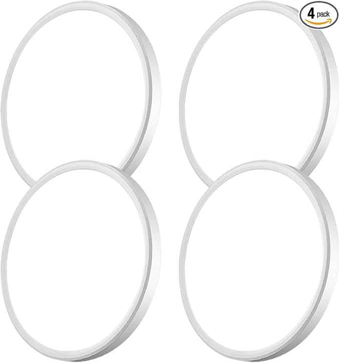 4-Pack LED Flush Mount Ceiling Light, Slim 3CCT Selectable 3000K-5000K, Triac Dimmable, Easy J-Box Installation, White Finish, Ideal for Bedroom, Kitchen,Hallway. (7 inch)