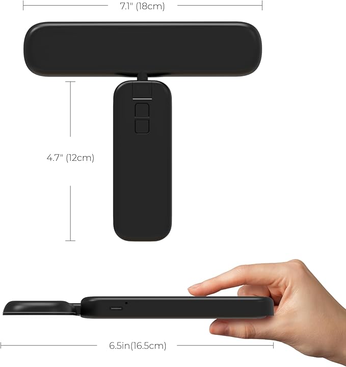 FULEN Rechargeable Picture Lights for Wall, Wall Lights Battery Powered with Remote, Art Lights for Paintings, Picture Frame Lights for Wall,Dart Board Light with 3 Color Temperatures,Black