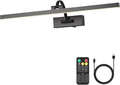 Wireless Picture Lights for Wall Battery Operated, Black Art Lighting for Paintings Rechargeable Gallery Lights with Remote and Timer 3CCT Dimmable Painting Lights for Artwork Portrait 23.62 inch
