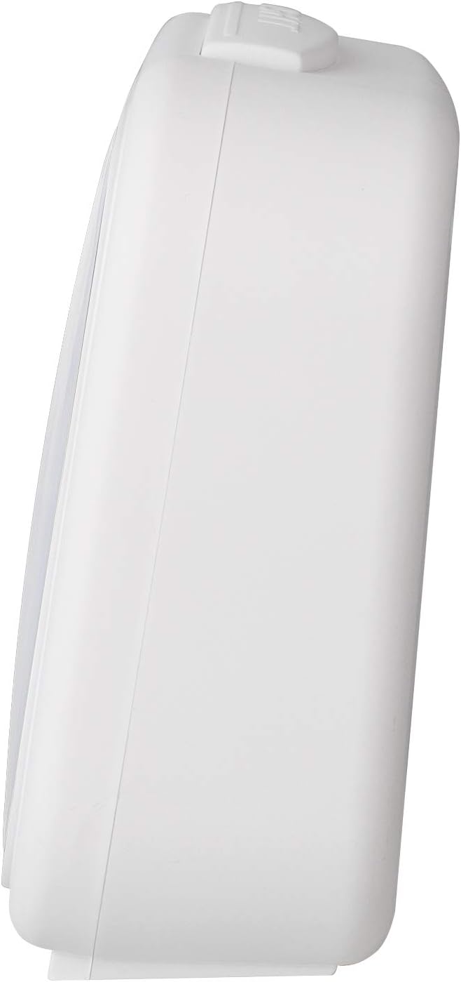5.5" Large Analog Alarm Clock Silent Non Ticking, Gentle Wake, Beep Sounds, Increasing Volume, Battery Operated Snooze and Manual Light, Easy Set,White (Best for Elder)