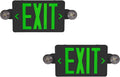 CM MZY Exit Sign with Emergency Lights, Exit Signs Light with Battery Backup,Green Emergency Lights with Black Housing, Two Adjustable Heads, Combo for Business,AC 120V/277V, UL Certified, 2 Pack