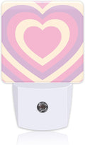 Pink Love Swirl Night Light for Kids, LED Night Light Plug into Wall with Dusk to Dawn Sensor for Girls Boys Women Men Room Decor, Hallway, Kitchen, Bathroom, Nursery, Stairs