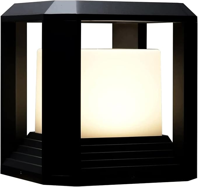 Outdoor Post Lights for Deck, Fence, and Yard - Hard Wired 120V Waterproof Column Lights, 20W 3000K LED Pillar Lights Outdoor for Garden Driveway Patio - ETL Listed Modern Exterior Lighting