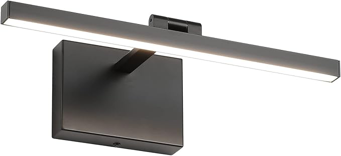 Joosenhouse Led Picture Light Dimmable 15.74" Inches Black Wall Lights Fixture Rotatable Sconce Lamps As Art Lights for Paintings 7W Hardwired Connection 3000k