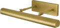 Brass Picture Lights for Wall, 18" Linear Picture Light Hardwired, 3-Light Brush Gold Art Light, Warm White 2700k Dimmable Picture Lamp, 270° Picture Frame Light for Bathroom, Living Room, Hallway