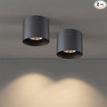 Ceiling Light Fixture, Flush Mount Ceiling Lights LED Dimmable Cylinder Ceiling Light Spot Light for Living Room Hallway Kitchen Dining Room Foyer 3000K 14.5W (Black) 2-Pack