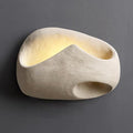 Modern Textured Wall Sconce, Minimalist Sculpture Lamp with Concrete Finish & Irregular Geometric Design, Hidden LED Warm Light for Living Room, Bedroom, Hallway, Gallery.(B)