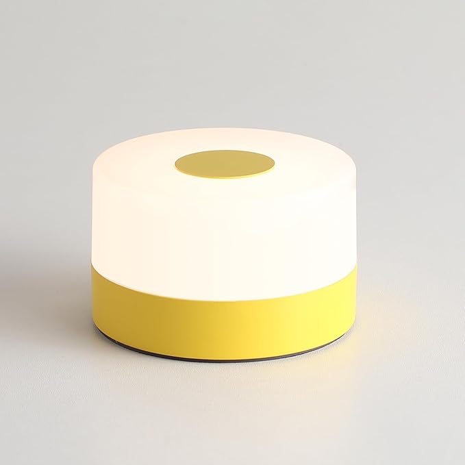 JUSHENG Night Light for Baby Nursery, USB Rechargeable Touch Lamp for Bedroom Nightstand with 3CCT & Dimming Function LED Battery Operated Lamp as Kids Night Light with Cute Design, Bright Yellow