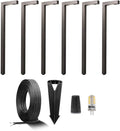 Gardenreet Brass Low Voltage Path Lighting Kit (6 Pack Path Lights) with 100 Feet Cable and 30Pack Wire Connectors for Outdoor Pathway House Garden Patio Without Transformer
