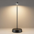 Cordless Table Lamps Rechargeable, 6000mAh LED Battery Operated Desk Lamp, Portable Outdoor Waterproof Touch Stepless Dimmable Wireless Table Light for Dining Restaurant Home Patio (Black-1PC)
