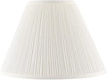 Aspen Creative 33166, Mushroom Pleated Traditional Powder White Spider Lamp Shade, 6-1/2" Top x 15" Bottom x 11" Slant