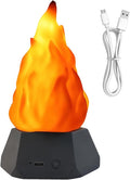 Flame Night Lamp, Rechargeable Campfire Light, 3 Mode Lamp with Flickering Glow Effect, Decorative with Sturdy Compact Design, Night Light, Soft Lighting for Children Nursery Bedroom Party Holiday
