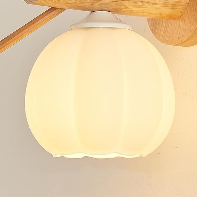 Vintage Mid Century Modern Farmhouse Wall Lamp - White Milk Ball Kids Night Light, Bird Mounted Sconce for Hallway & Bedside Lighting, Unique Home Decor