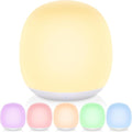 Night Light for Kids, Night Light for Baby Nursery, Color Changing&Dimmable Touch Control Egg Lamp Portable, Toddler Nightlight Silicone Lamp with Timer for Bedside, Camping, Easter (Green)