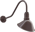 Steel Lighting Co. Venice Store Sign Light | for Outdoor Restaurant Accent Wall | 9 inch Dome | 23 inch Gooseneck | Made in America | Dark Bronze Exterior/White Interior