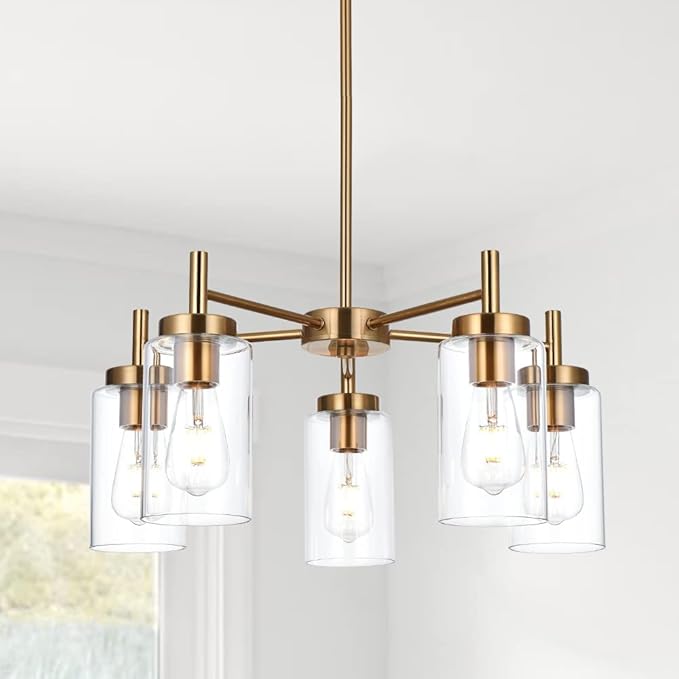 Clear Glass Lamp Shade 5.5inch High,3.5inch Diameter,1.65inch Fitter Cylinder Glass Shade Replacement for Chandelier,High Transmittance Lampshade Cover for Floor Lamp Pendant Light 6 Pack