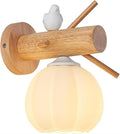 Vintage Mid Century Modern Farmhouse Wall Lamp - White Milk Ball Kids Night Light, Bird Mounted Sconce for Hallway & Bedside Lighting, Unique Home Decor